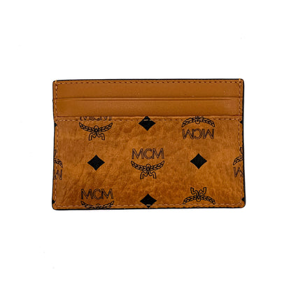 Second hand MCM Mini Card Case Leather Cognac - Tabita Bags