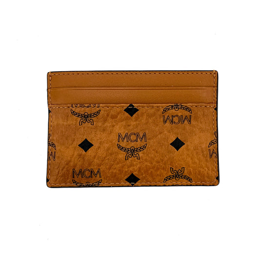 Second hand MCM Mini Card Case Leather Cognac - Tabita Bags