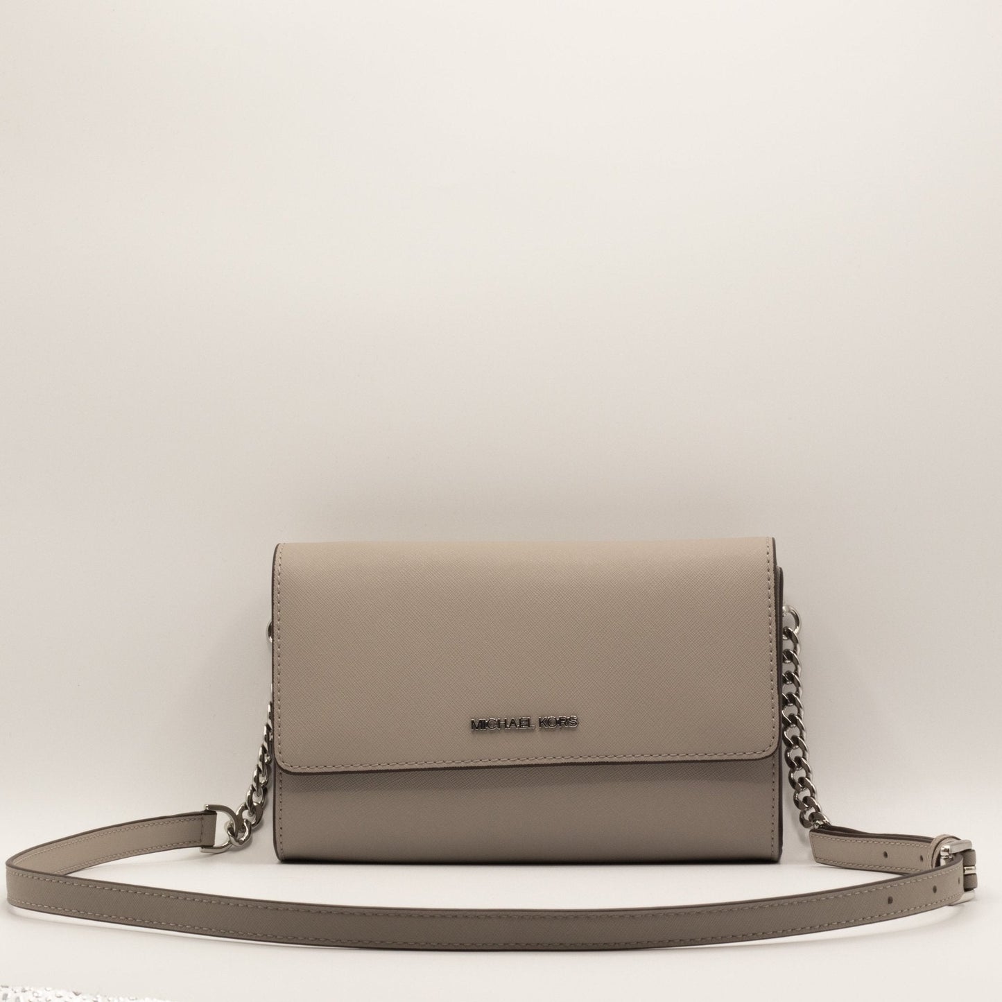 Second hand Michael Kors Cross Body Shoulder Clutch Grey 192877364955 - Tabita Bags