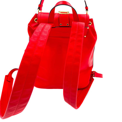 Second hand Moschino Leather Red Backpack - Tabita Bags