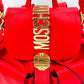 Second hand Moschino Leather Red Backpack - Tabita Bags