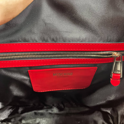 Second hand Moschino Leather Red Backpack - Tabita Bags