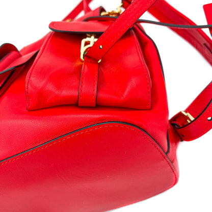 Second hand Moschino Leather Red Backpack - Tabita Bags