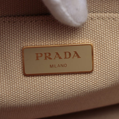 Second hand Prada 2-Way Canvas Tote Bag Beige - Tabita Bags