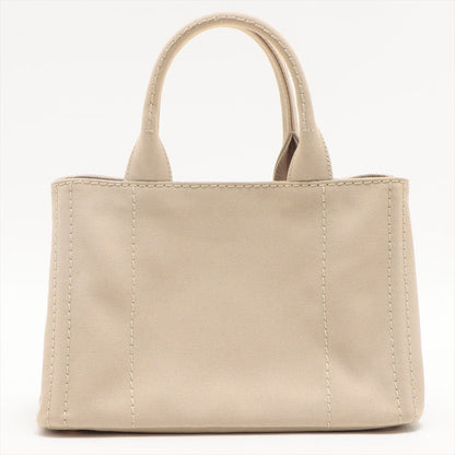 Second hand Prada 2-Way Canvas Tote Bag Beige - Tabita Bags