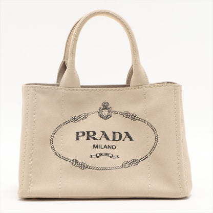 Second hand Prada 2-Way Canvas Tote Bag Beige - Tabita Bags