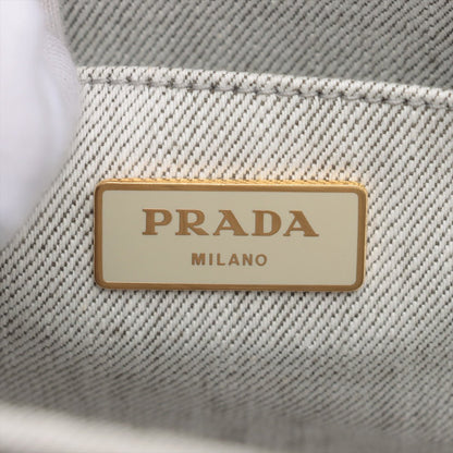 Second hand Prada 2-Way Canvas Tote Bag Grey - Tabita Bags