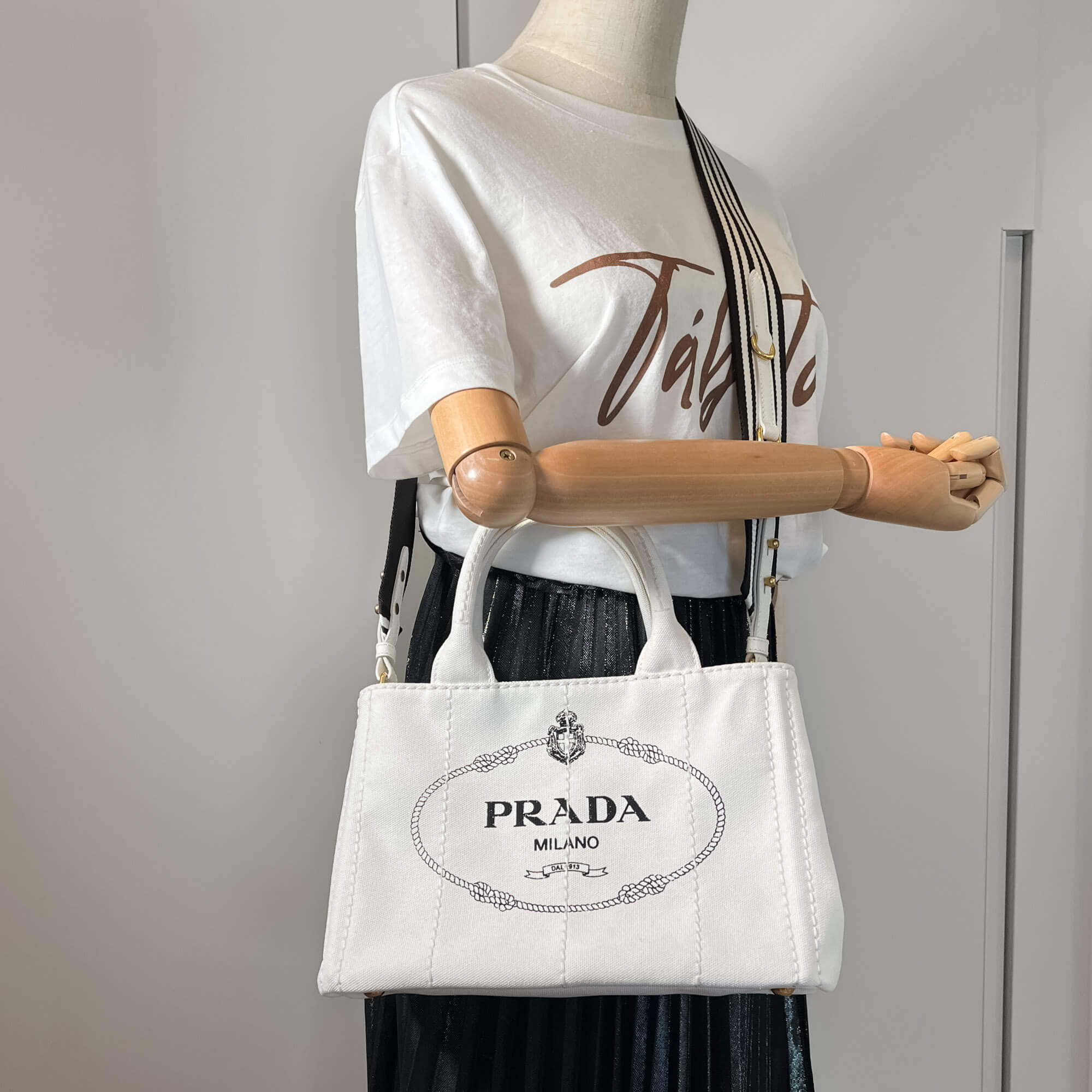 Prada beach bag canvas best sale