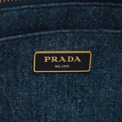 Second hand Prada 2-Way Denim Canvas Tote Bag Blue - Tabita Bags