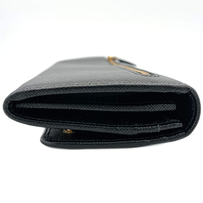 Second hand Prada Black Saffiano Wallet Large - Tabita Bags