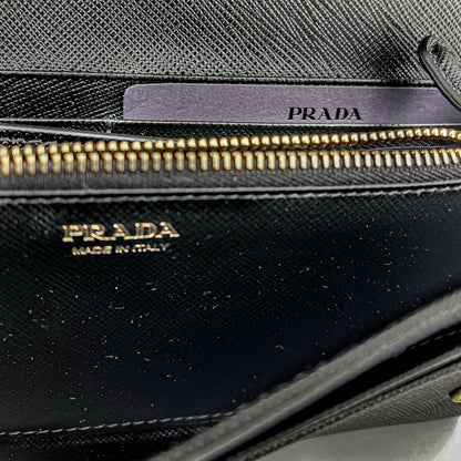 Second hand Prada Black Saffiano Wallet Large - Tabita Bags