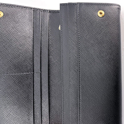 Second hand Prada Black Saffiano Wallet Large - Tabita Bags