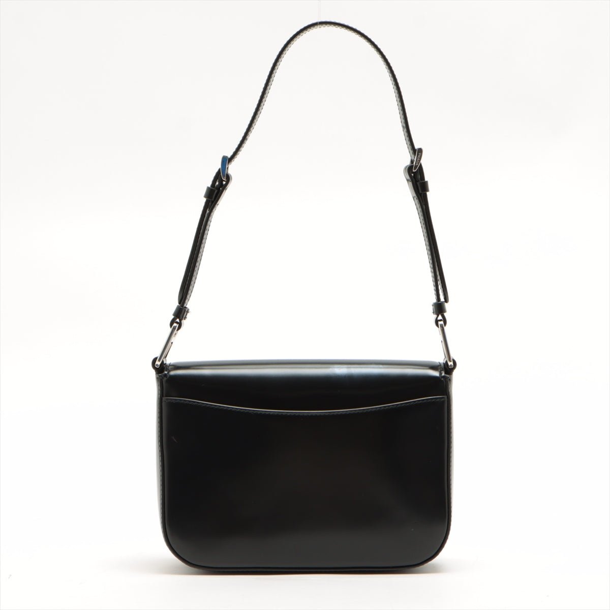 Second hand Prada Brushed Leather Black Shoulder Bag - Tabita Bags