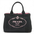 Second hand Prada Canapa Canvas 2 way tote Black - Tabita Bags