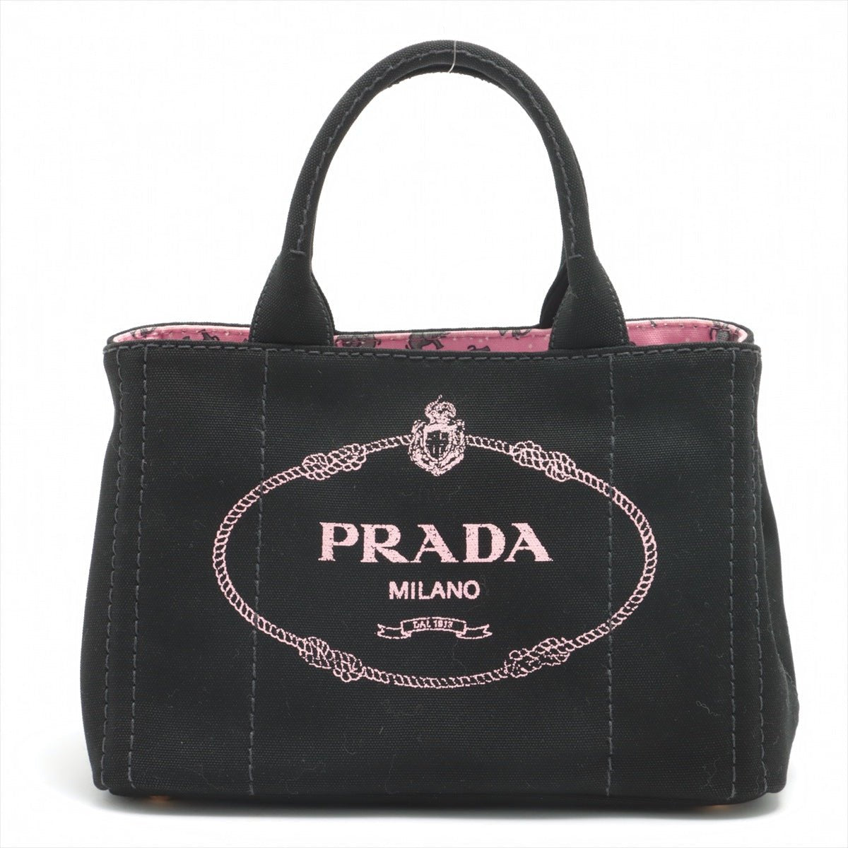 Second hand Prada Canapa Canvas 2 way tote Black - Tabita Bags