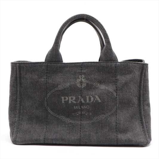 Second hand Prada Canapa Denim 2way Grey Large - Tabita Bags