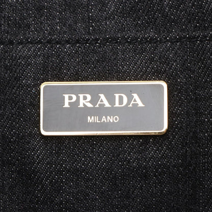 Second hand Prada Canapa Denim 2way Grey Large - Tabita Bags