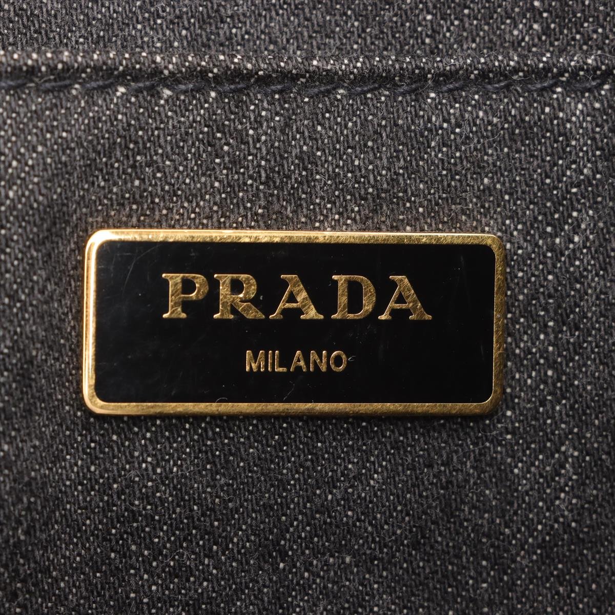 Second hand Prada Canapa Denim 2way Grey Small - Tabita Bags