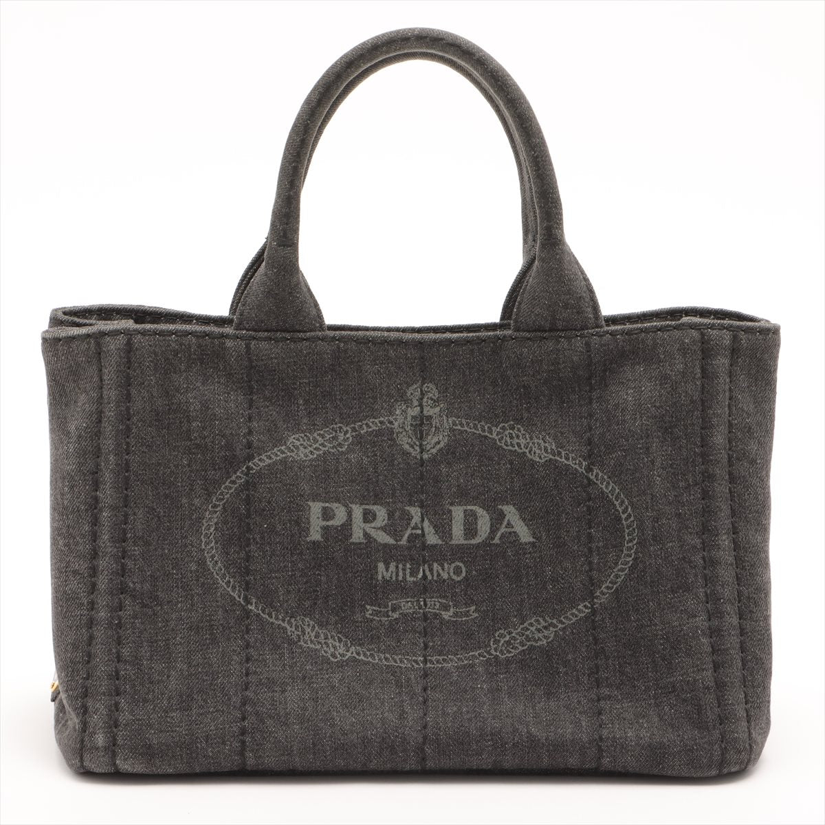 Second hand Prada Canapa Denim 2way Grey Small - Tabita Bags