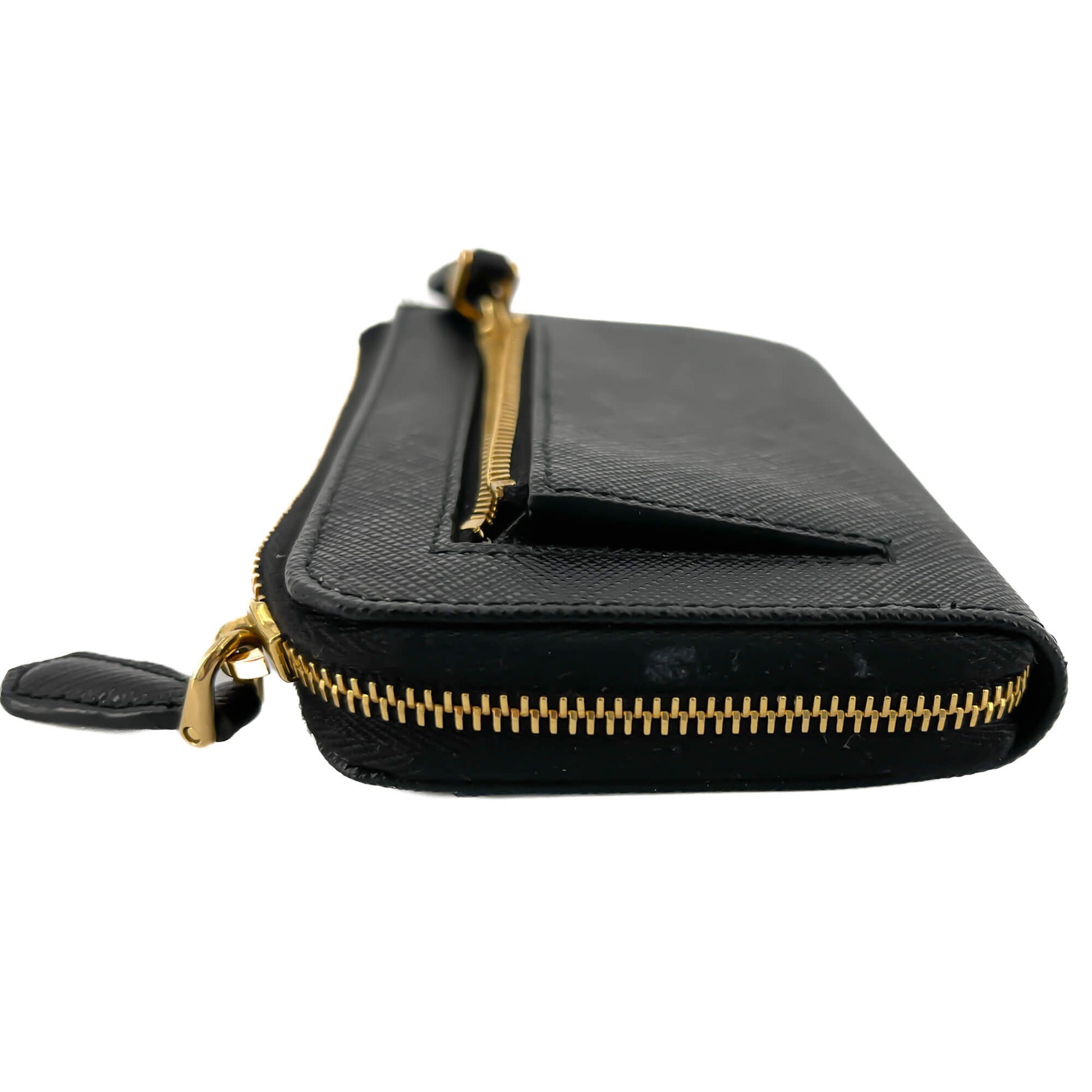 Second hand Prada Coin Case Saffiano Leather Black - Tabita Bags