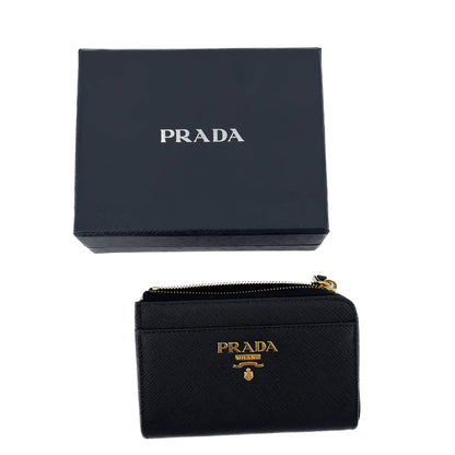 Second hand Prada Coin Case Saffiano Leather Black - Tabita Bags