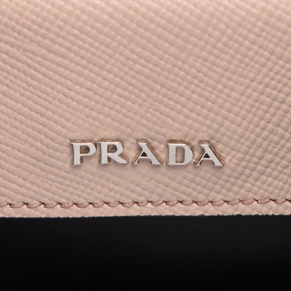 Second hand Prada Double Belted Strap Large Saffiano Leather 2-Way Beige Tote - Tabita Bags