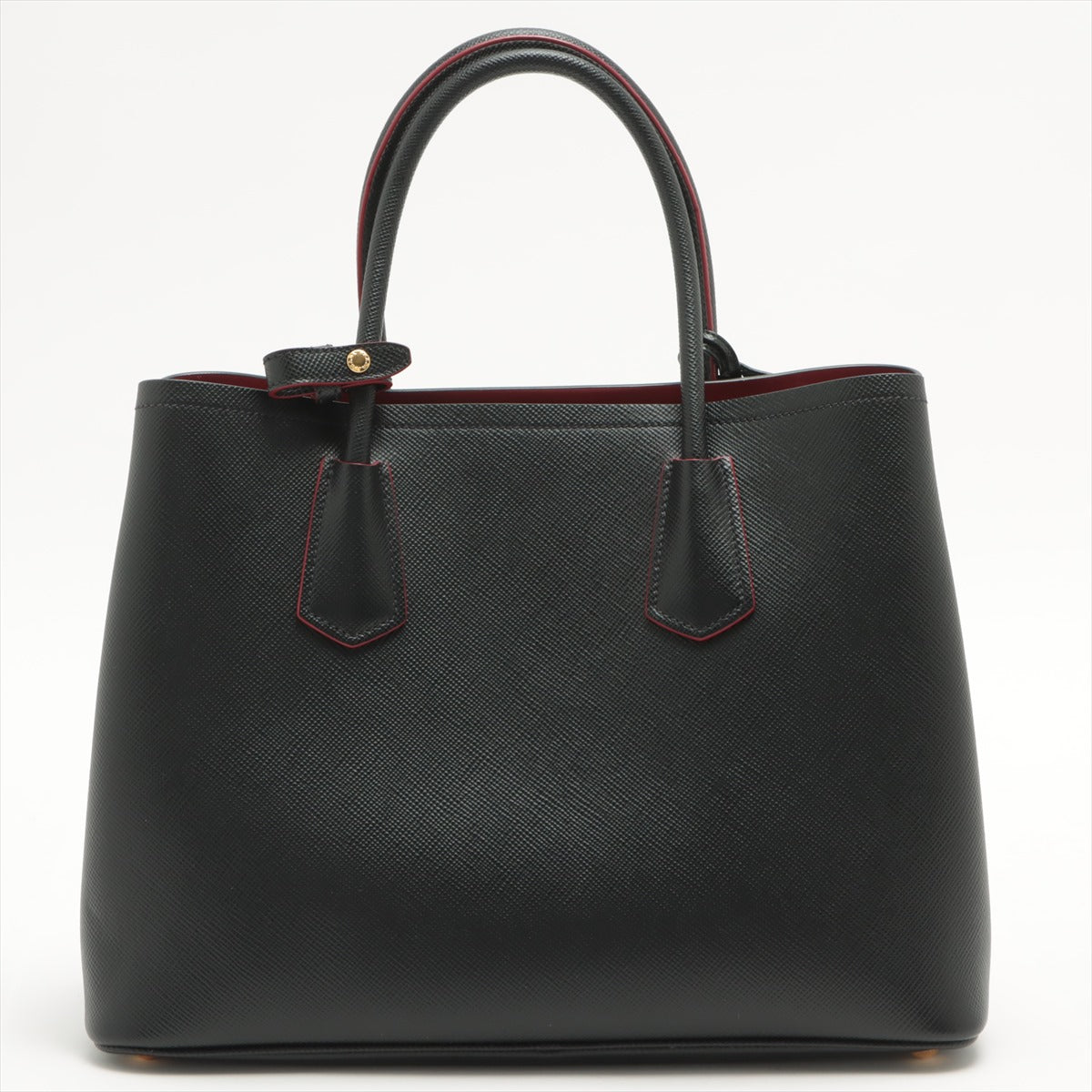 Second hand Prada Double Medium Saffiano Leather Black Bag - Tabita Bags