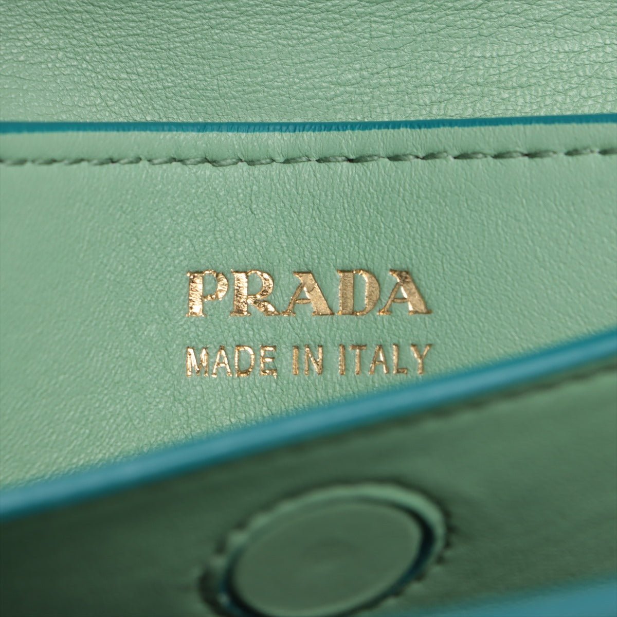 Second hand Prada Double Saffiano Cuir Tuquoise 2-way - Tabita Bags