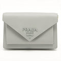 Second hand Prada Envelope City Shoulder bag Grey Saffiano leather - Tabita Bags