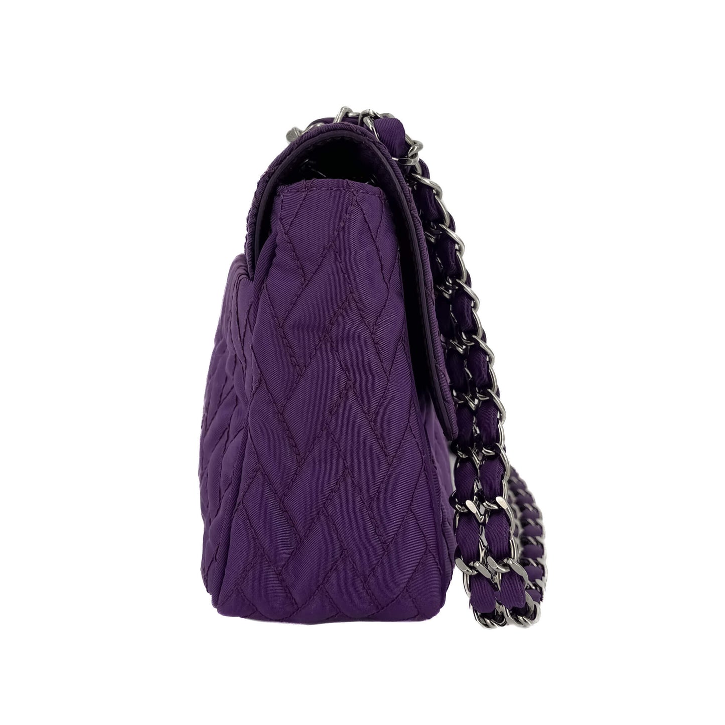 Second hand Prada Flap Pochette Cloth Bag Anemone Purple - Tabita Bags