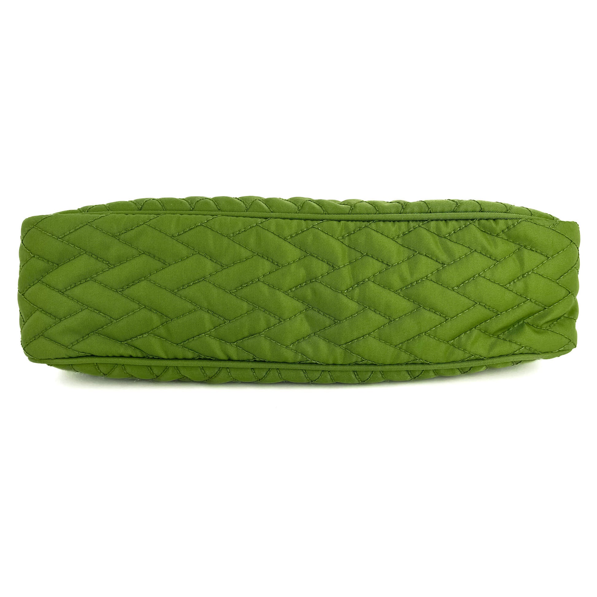 Second hand Prada Flap Pochette Cloth Bag Green - Tabita Bags