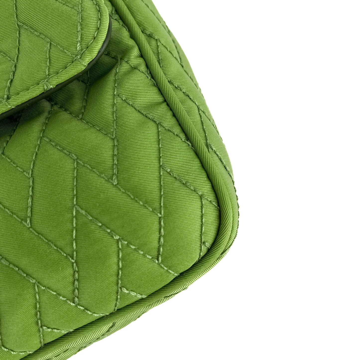 Second hand Prada Flap Pochette Cloth Bag Green - Tabita Bags