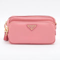 Second hand Prada Front Pocket Crossboby in Pink Saffiano Leather - Tabita Bags