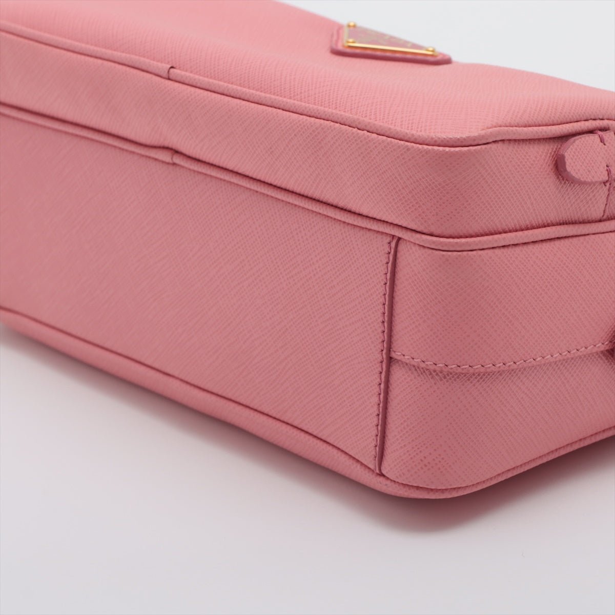 Second hand Prada Front Pocket Crossboby in Pink Saffiano Leather - Tabita Bags