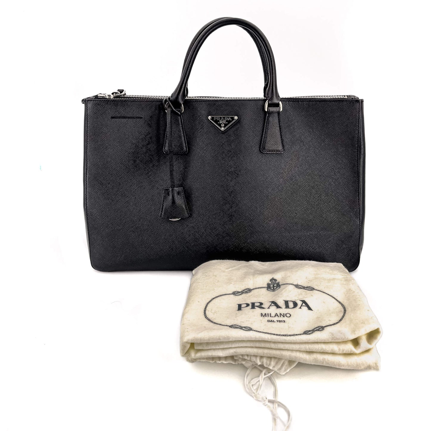 Second hand Prada Galleria Large Leather Black Tote - Tabita Bags