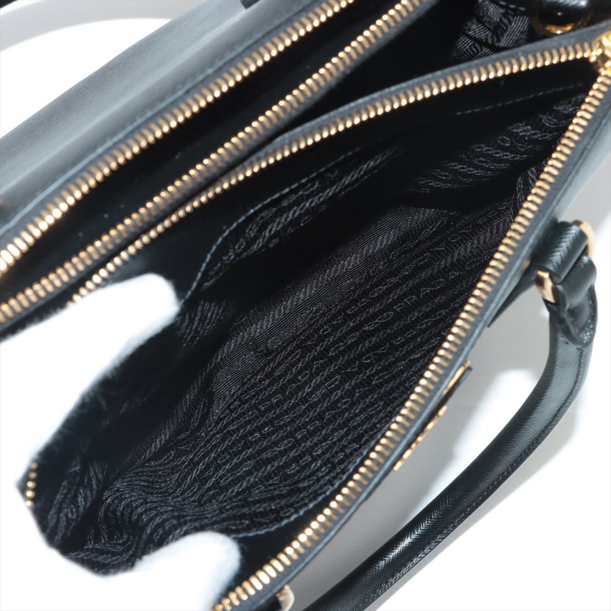 Second hand Prada Galleria Medium 2way Black Saffiano Leather - Tabita Bags