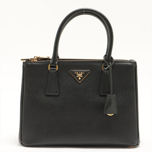 Pre-Owned Prada Canapa & Saffiano Cuir Medium Double Tote