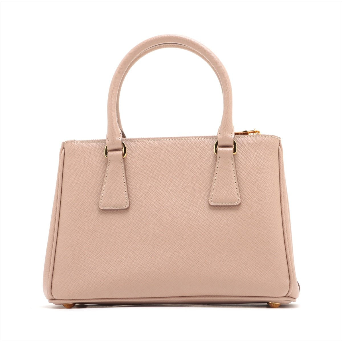 Second hand Prada Galleria Small Saffiano Leather 2-Way Handbag Sand Beige - Tabita Bags