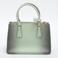 Second hand Prada Galleria Small Saffiano Leather Ombré Light Green 2-Way Bag - Tabita Bags