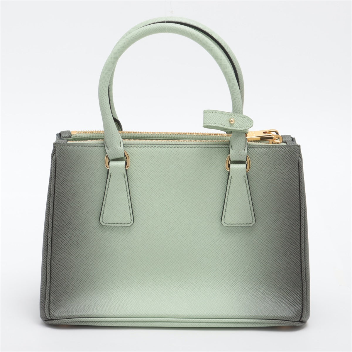 Prada Galleria Small Saffiano Leather Ombré Light Green 2-Way Bag