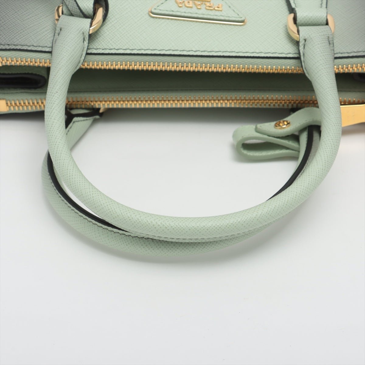 Prada Galleria Small Saffiano Leather Ombré Light Green 2-way bag