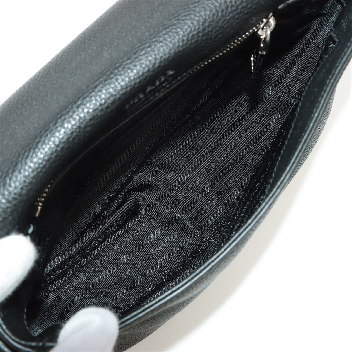 Second hand Prada Leather Shoulder Bag Small Black - Tabita Bags