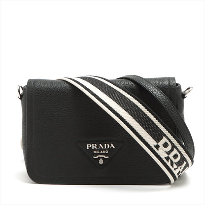 Second hand Prada Leather Shoulder Bag Small Black - Tabita Bags