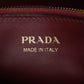 Second hand Prada Monochrome Small Saffiano Leather Burgundy Bag - Tabita Bags