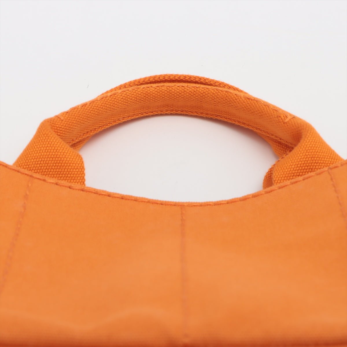 Second hand Prada Prada Cotton Canvas Shopping Bag Orange Small - Tabita Bags