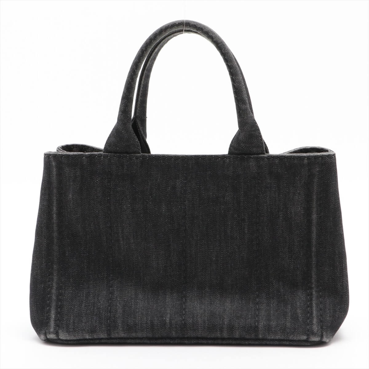 Prada-Prada Mini Canapa Denim Tote bag Black-at Tabita Bags