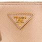 Second hand Prada Promenade Medium Saffiano Leather 2-Ways Frame Bag Beige - Tabita Bags