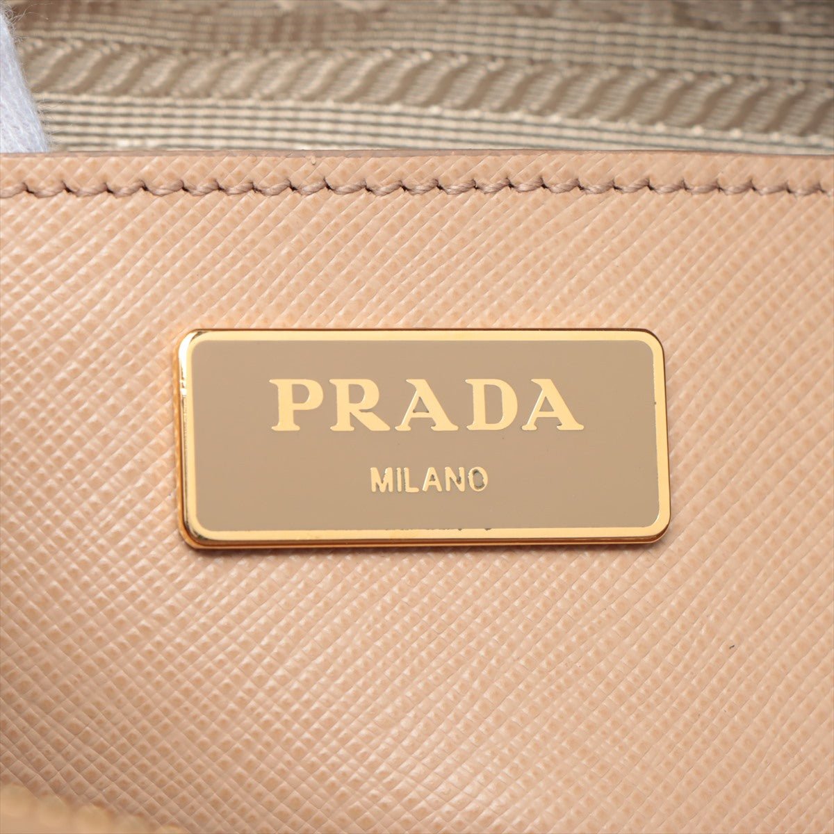 Second hand Prada Promenade Saffiano Leather 2way Beige Medium - Tabita Bags