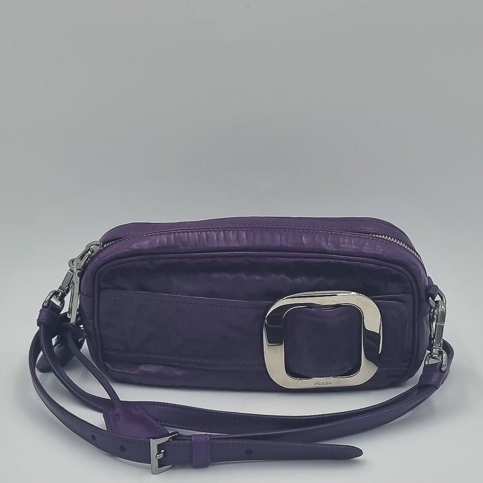 Second hand Prada Purple leather cross-body - Tabita Bags