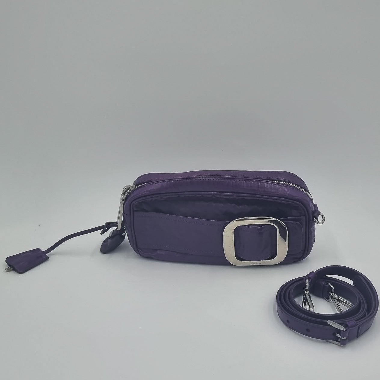 Second hand Prada Purple leather cross-body - Tabita Bags